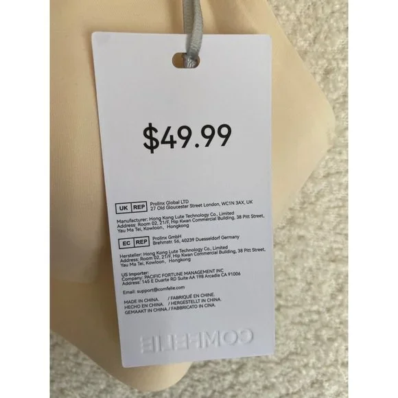 Comfelie Seamless Wireless Bra Cream Size XL New with Tags - Picture 2 of 10